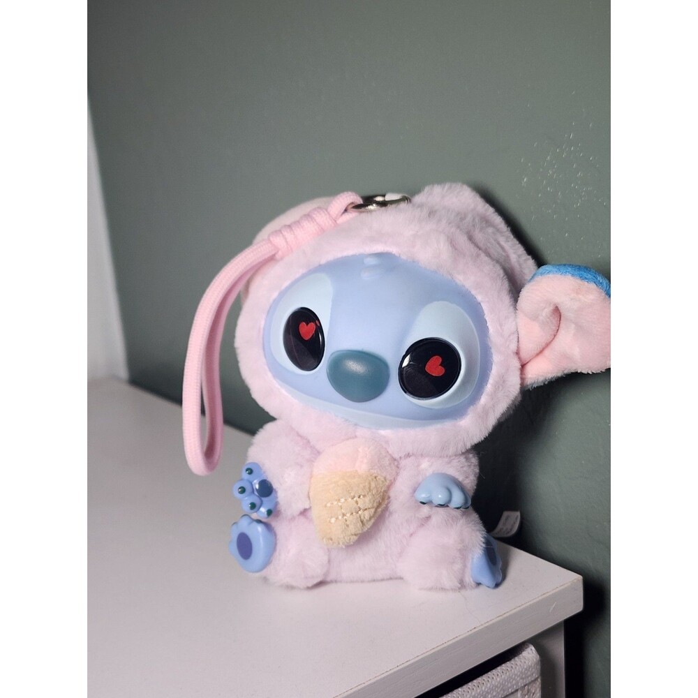 MINISO Disney Stitch Eat Something Before Sleep Strawberry Cone Plush No Box Car
